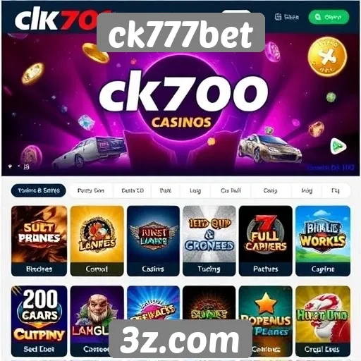 Visão geral das opções de jogos no ck777bet
